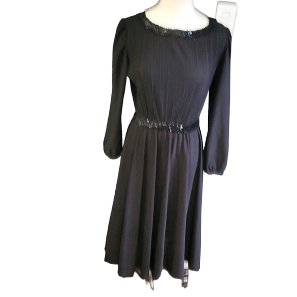 S.L.Petites vintage woman's black dress size 12 - Picture 1 of 13